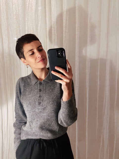 Lola trui - Dark Grey Melange