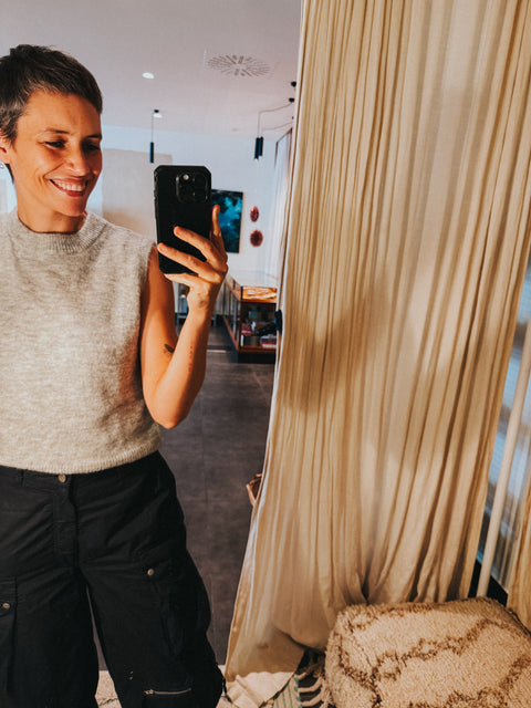 Mora vest grey - mouwloos truitje
