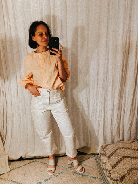 Zomerse jeans in ecru