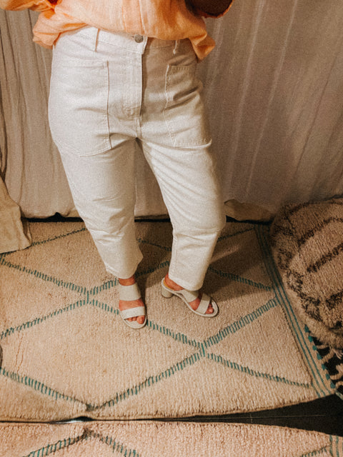Zomerse jeans in ecru