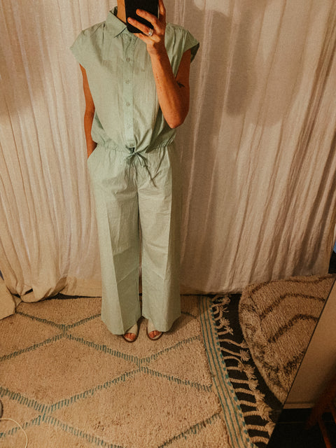 Pants 'Moonflower uni' - celadon