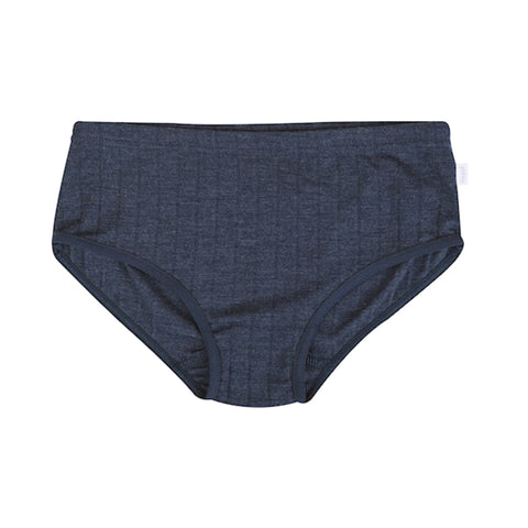 Slip uit merinowol en zijde - navy