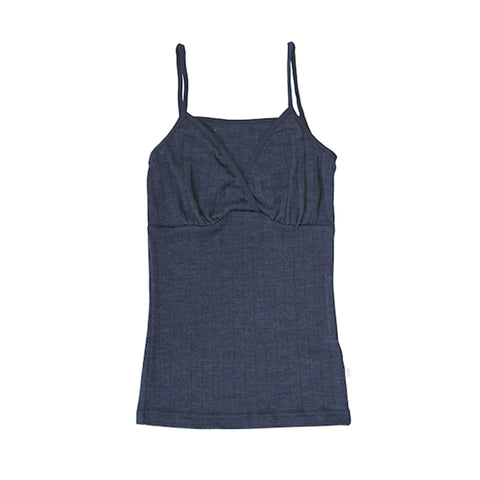 Top, met fijne bandjes - navy
