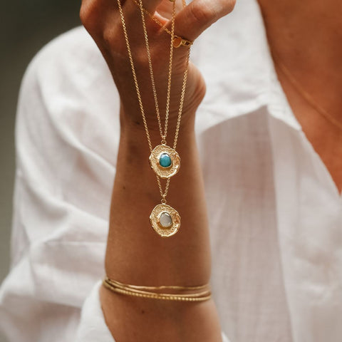 Halsketting Aura - Moed (massief goud)