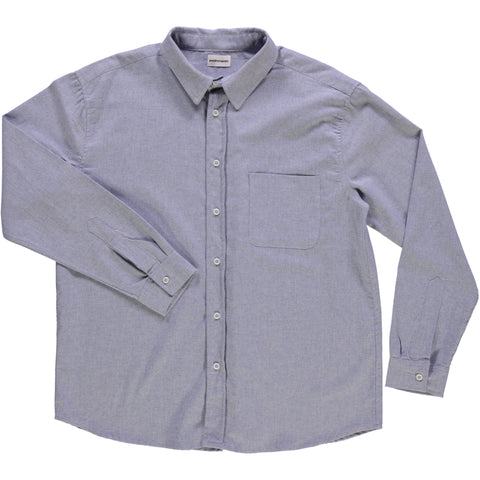 Uniseks hemd uit flanel - Bleu Ciel