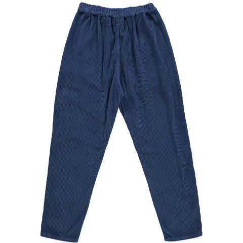 Uniseks broek uit ribfluweel - Dark Denim
