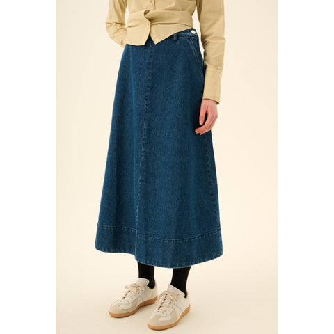 Pryma skirt denim maliblue - je nieuwe favoriete jeansrok