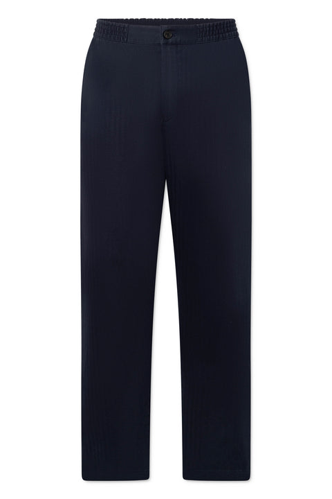 Broek 'Parvel Herringbone' - dark navy
