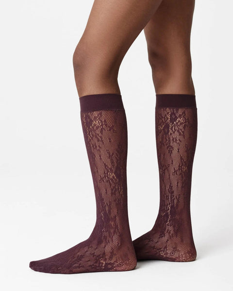 Rosa lace knee-highs huckleberry