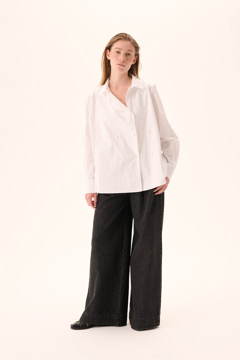 Sparrow Garment Dyed Poplin - White