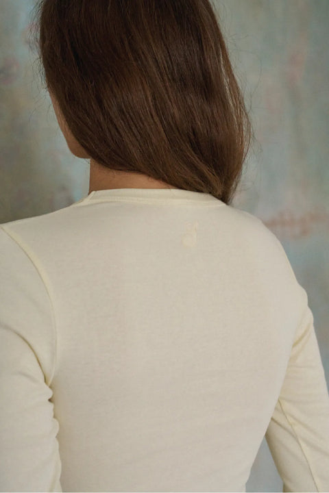 Longsleeve uit biokatoen - butter