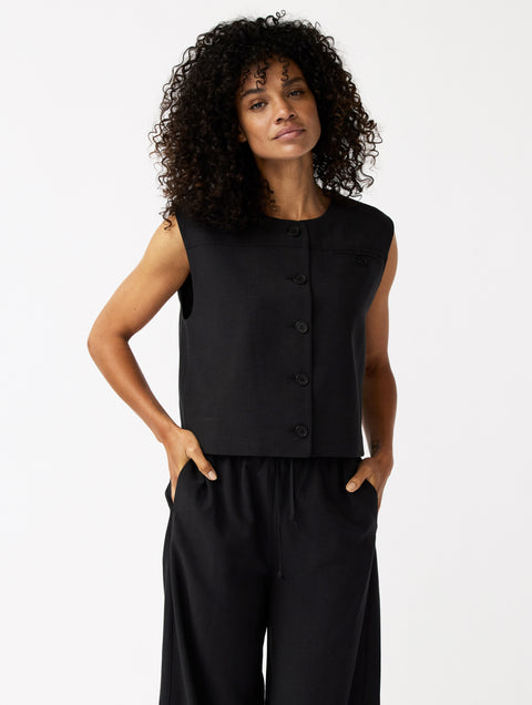 Mouwloos vestje 'Masey' - antraciet