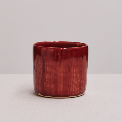 Latte kopje - burgundy (local pick-up only)