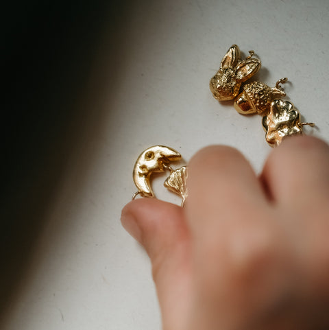 Halsketting 'Speelse Ziel' - verguld
