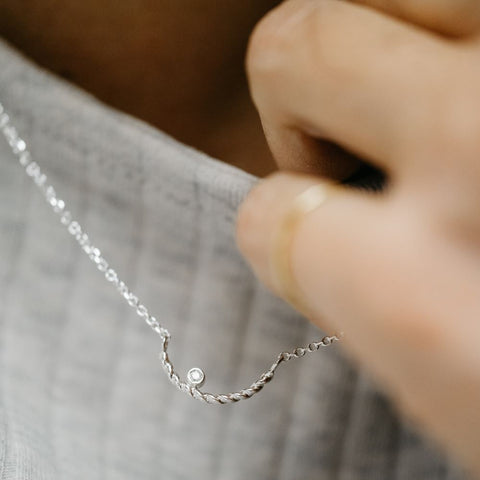 Halsketting "La funambule" (zilver)