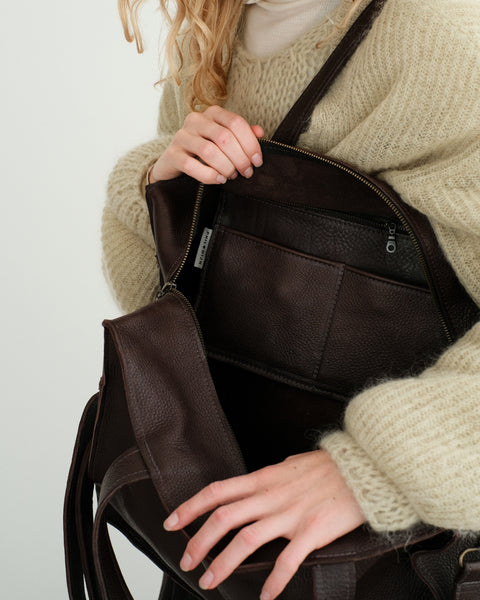 Travelbag medium - caffé (pre-order)