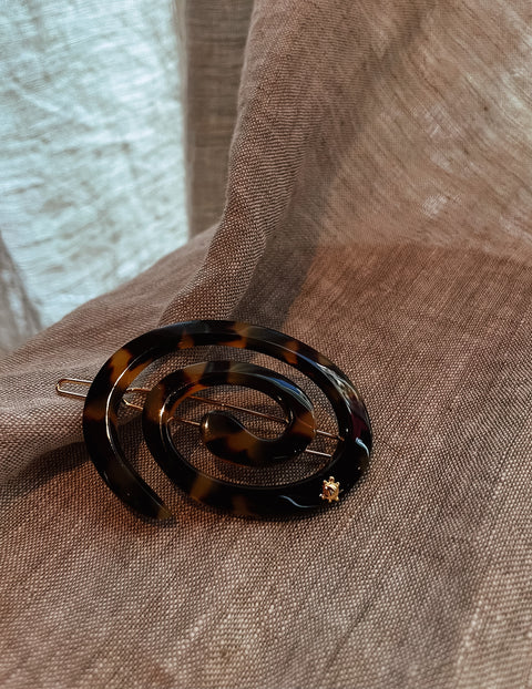 Haarclip Spiraal S - Tokyo Dark