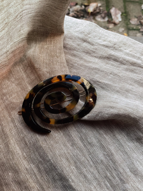 Haarclip Spiraal L - Tokyo Dark