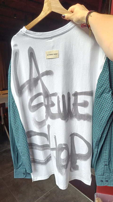 Shirt: pièce unique ( groen-blauwe ruitjes )