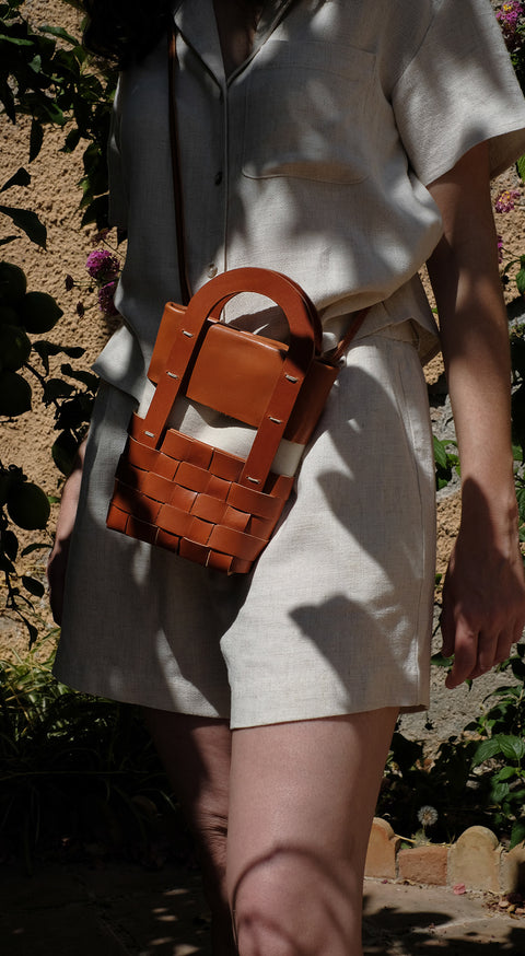 Mimbre bag - hazelnut (S)