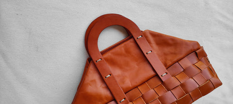 Mimbre trapecio bag - hazelnut