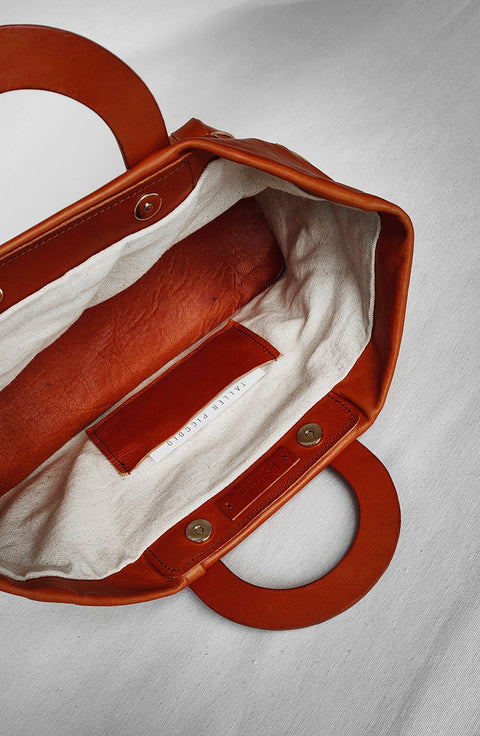 Mimbre trapecio bag - hazelnut