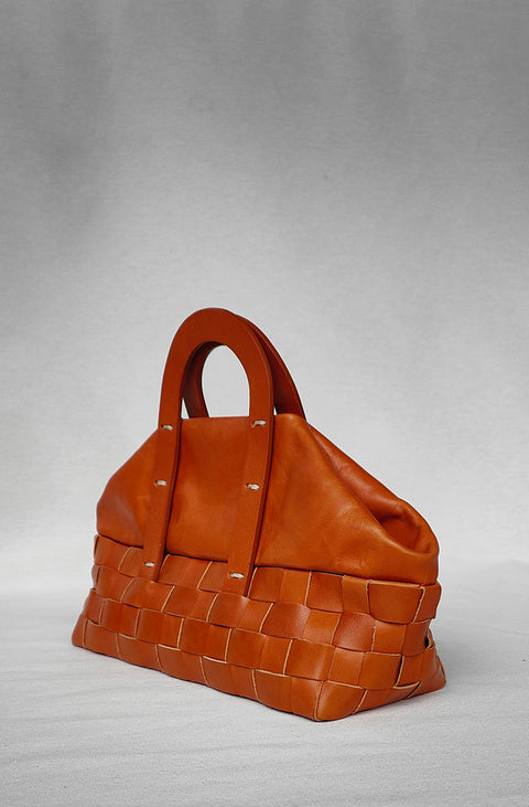 Mimbre trapecio bag - hazelnut