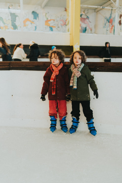 Jasje van gekookte wol - olijfgroen