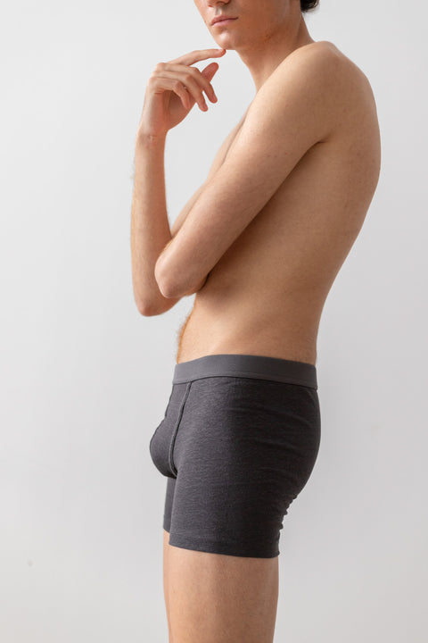 Linnen boxer briefs - antraciet