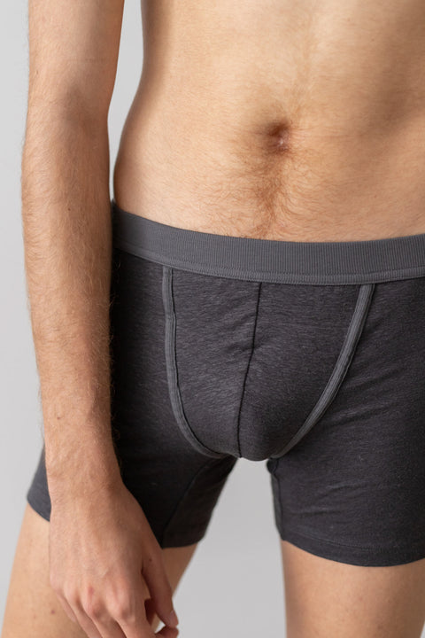 Linnen boxer briefs - antraciet