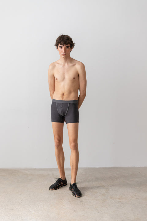 Linnen boxer briefs - antraciet