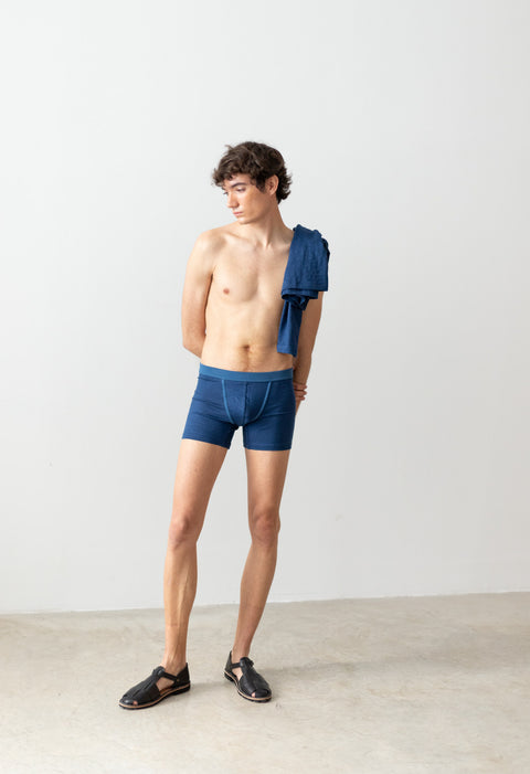 Linnen boxer briefs - indigo