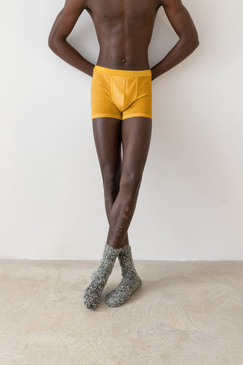 Linnen boxer briefs - saffraan