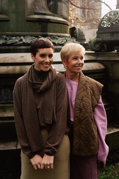 Cashmere scarf - brown