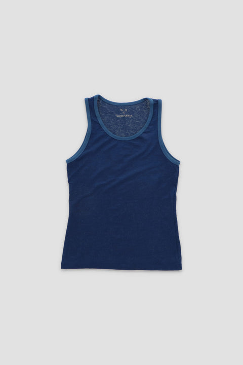 Linnen tanktop - indigo