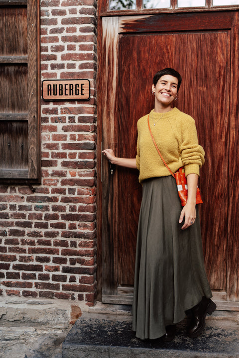 Zijdezachte rok - jade