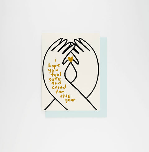 Wenskaart - Safe and cared for this year