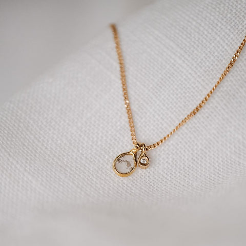 Halsketting 'Pia' (massief 18k goud) (meteen leverbaar)