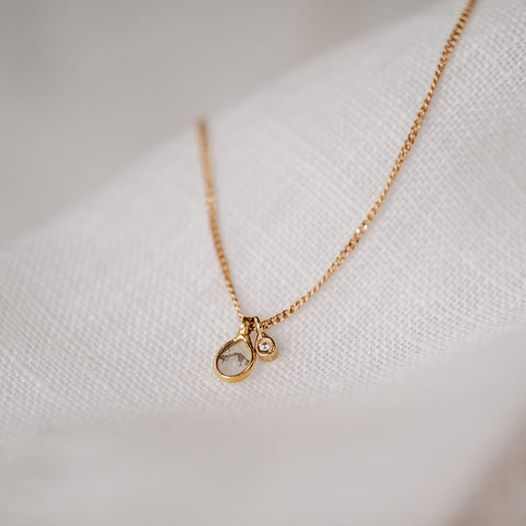 Halsketting 'Pia' (massief 18k goud) (meteen leverbaar)