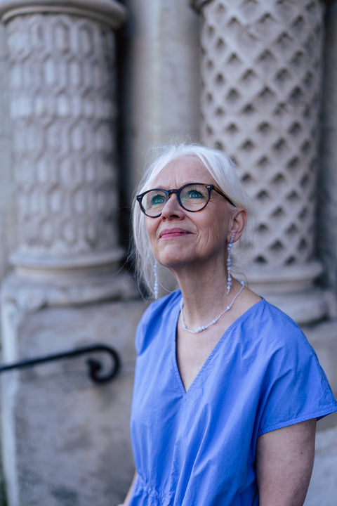 Glyzinia halsketting N°1 - lichtblauw