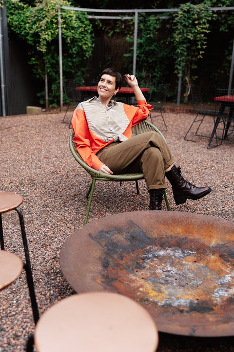 Hemd: pièce unique ( bright orange en warm groen )