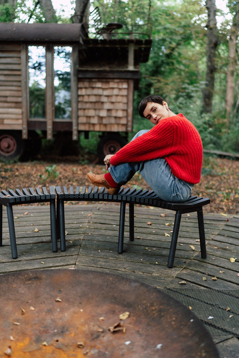 Cardigan - Rooting red