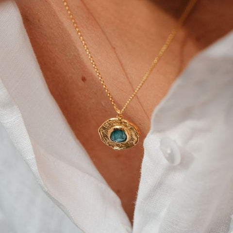 Halsketting Aura - Moed (massief goud)