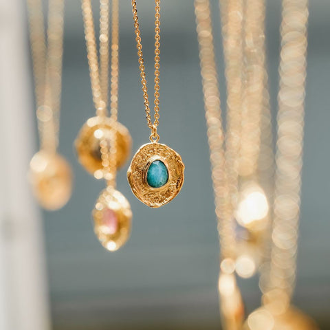 Halsketting Aura - Moed (massief goud)