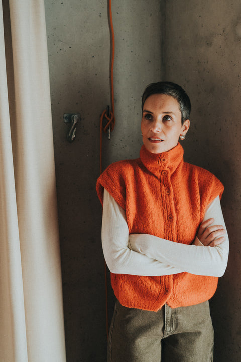 Anabel cuelo knit orange