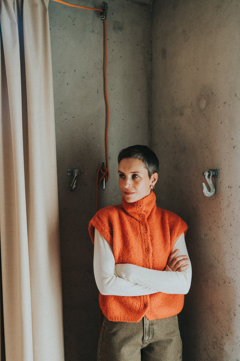 Anabel cuelo knit orange