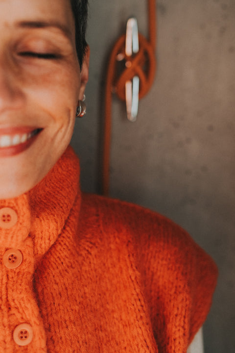 Anabel cuelo knit orange