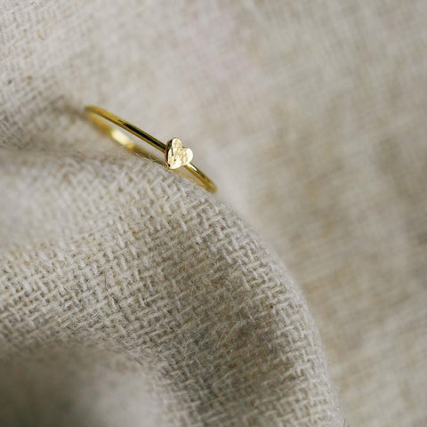 Ring Petit Coeur (massief 18k goud)
