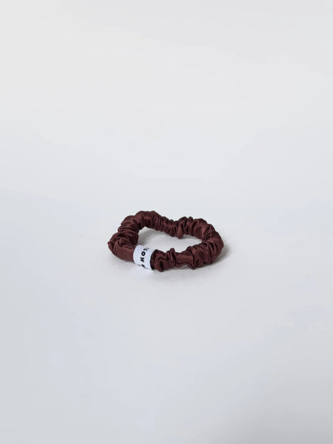 Scrunchie uit zijde - bruin