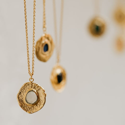 Halsketting Aura - Sereniteit (massief goud)